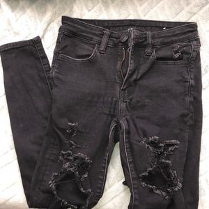 American Eagle Black ripped jeans